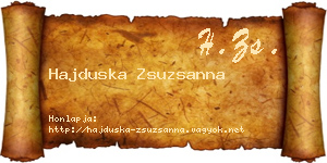 Hajduska Zsuzsanna névjegykártya